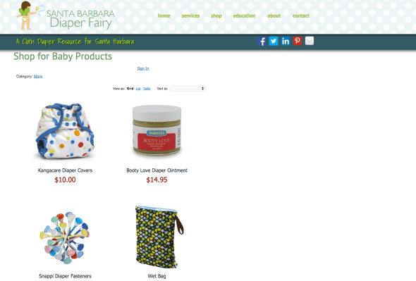 Santa Barbara Diaper Fairy Shopping Cart